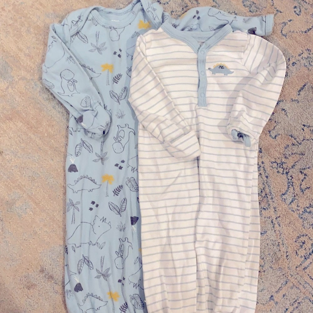 Baby Boy Carter’s 3 Mo Sleeper Gowns